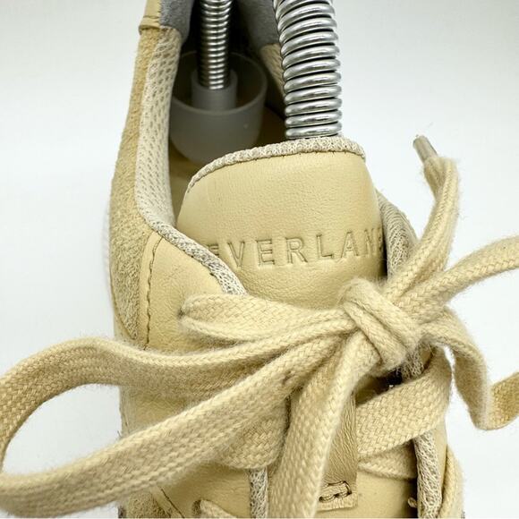 Everlane Tread Trainer Leather Dad Sneaker in Butter/White Size 6.5 Athleisure - Picture 3 of 13